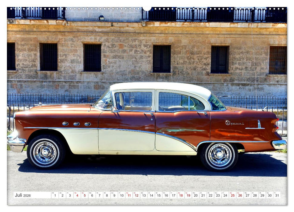 BUICK '55 - Mit 70 unterwegs in Kuba (CALVENDO Premium Wandkalender 2026)