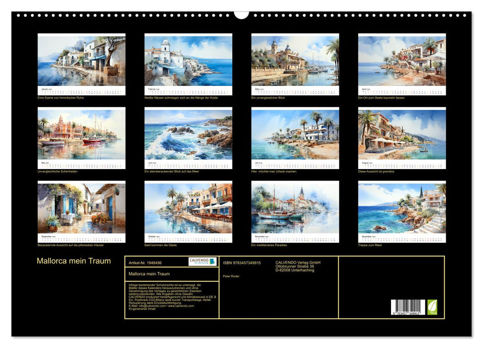 Mallorca mein Traum (CALVENDO Wandkalender 2026)