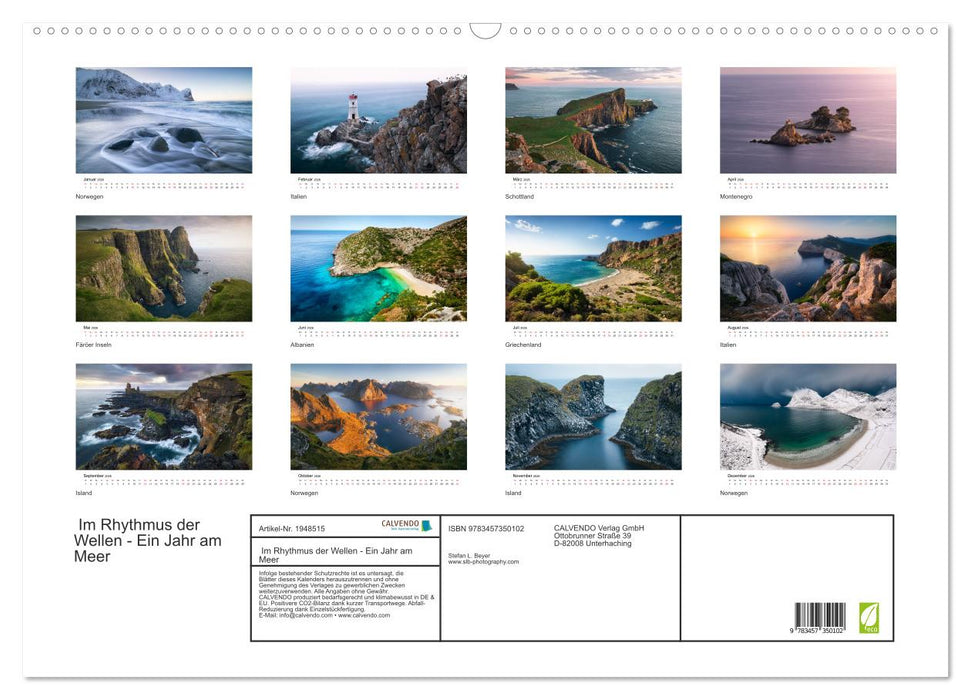 Im Rhythmus der Wellen - Ein Jahr am Meer (CALVENDO Wandkalender 2026)