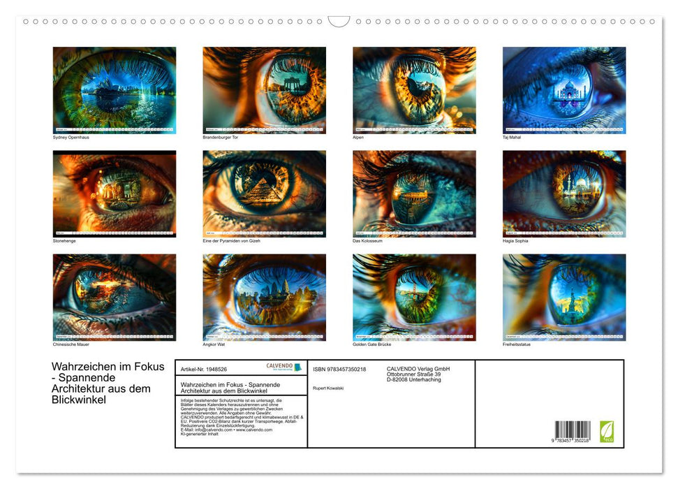 Wahrzeichen im Fokus - Spannende Architektur aus dem Blickwinkel (CALVENDO Wandkalender 2026)