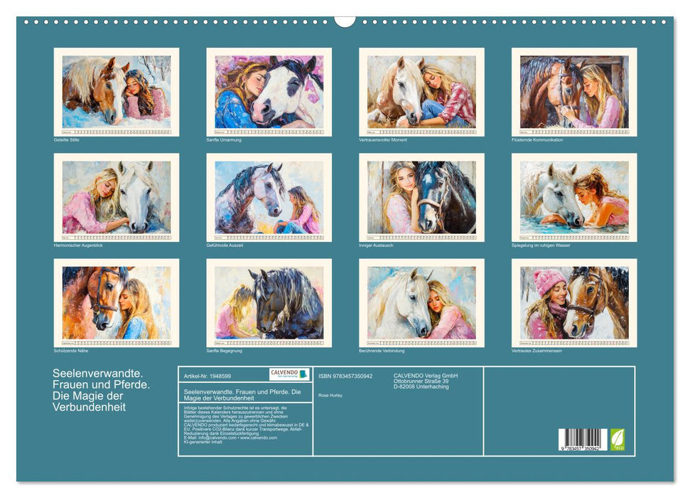 Seelenverwandte. Frauen und Pferde. Die Magie der Verbundenheit (CALVENDO Wandkalender 2026)