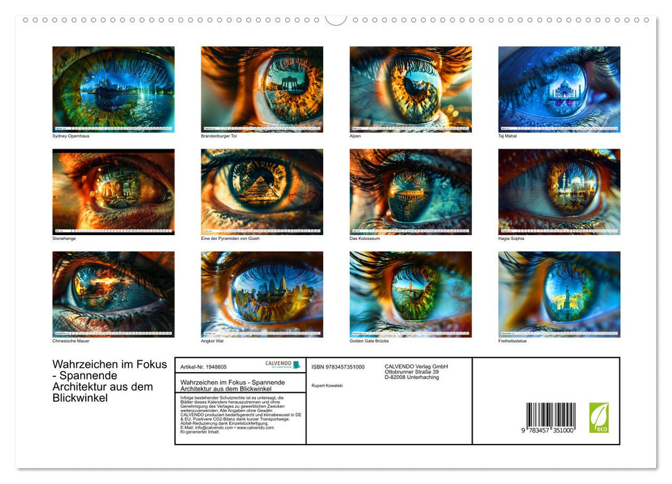 Wahrzeichen im Fokus - Spannende Architektur aus dem Blickwinkel (CALVENDO Premium Wandkalender 2026)