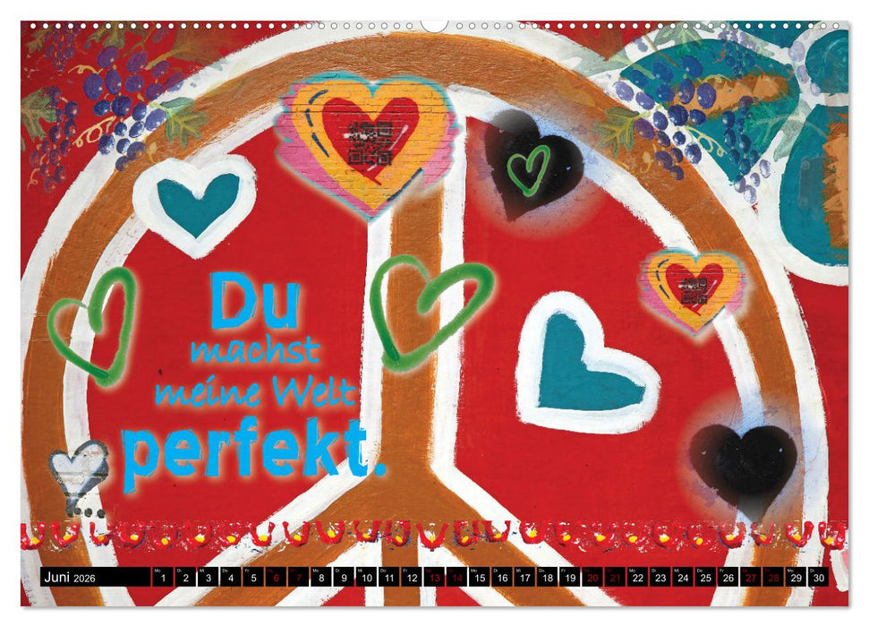 Herzig Liebesbotschaften (CALVENDO Wandkalender 2026)