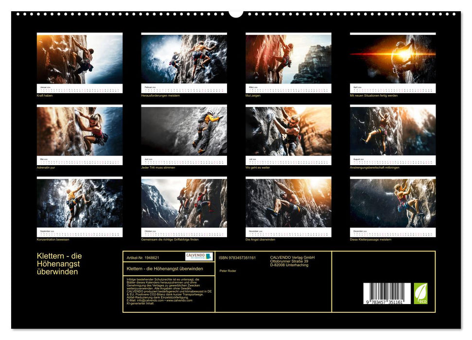 Klettern - die Höhenangst überwinden (CALVENDO Premium Wandkalender 2026)