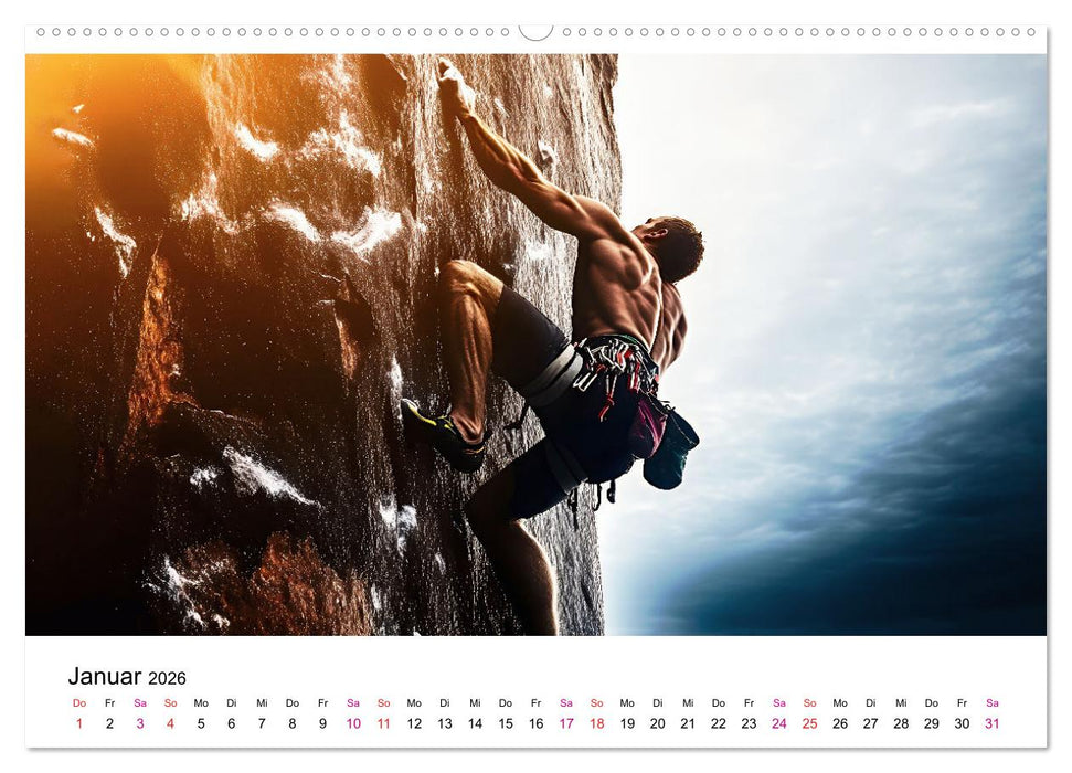 Klettern - die Höhenangst überwinden (CALVENDO Premium Wandkalender 2026)