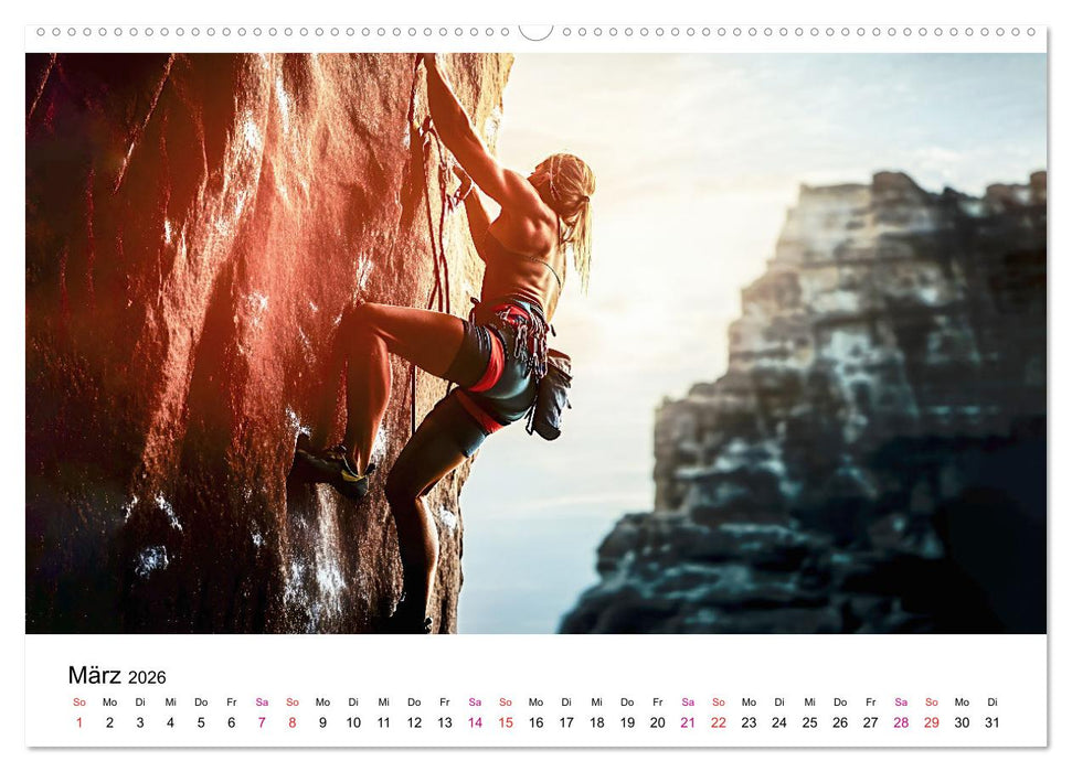 Klettern - die Höhenangst überwinden (CALVENDO Premium Wandkalender 2026)
