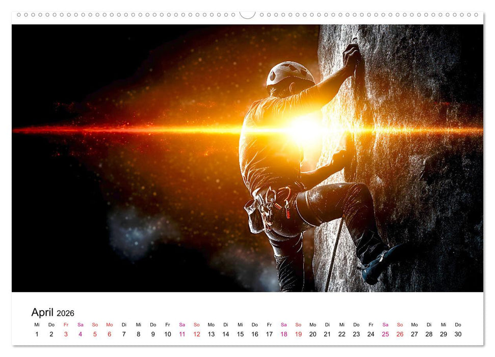 Klettern - die Höhenangst überwinden (CALVENDO Premium Wandkalender 2026)