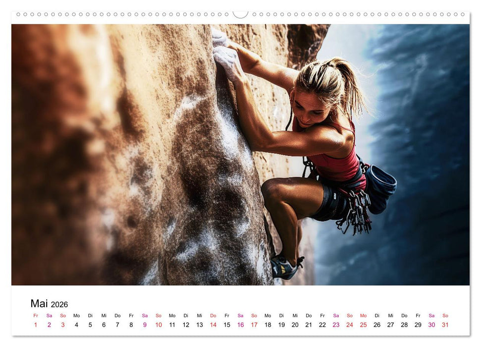 Klettern - die Höhenangst überwinden (CALVENDO Premium Wandkalender 2026)