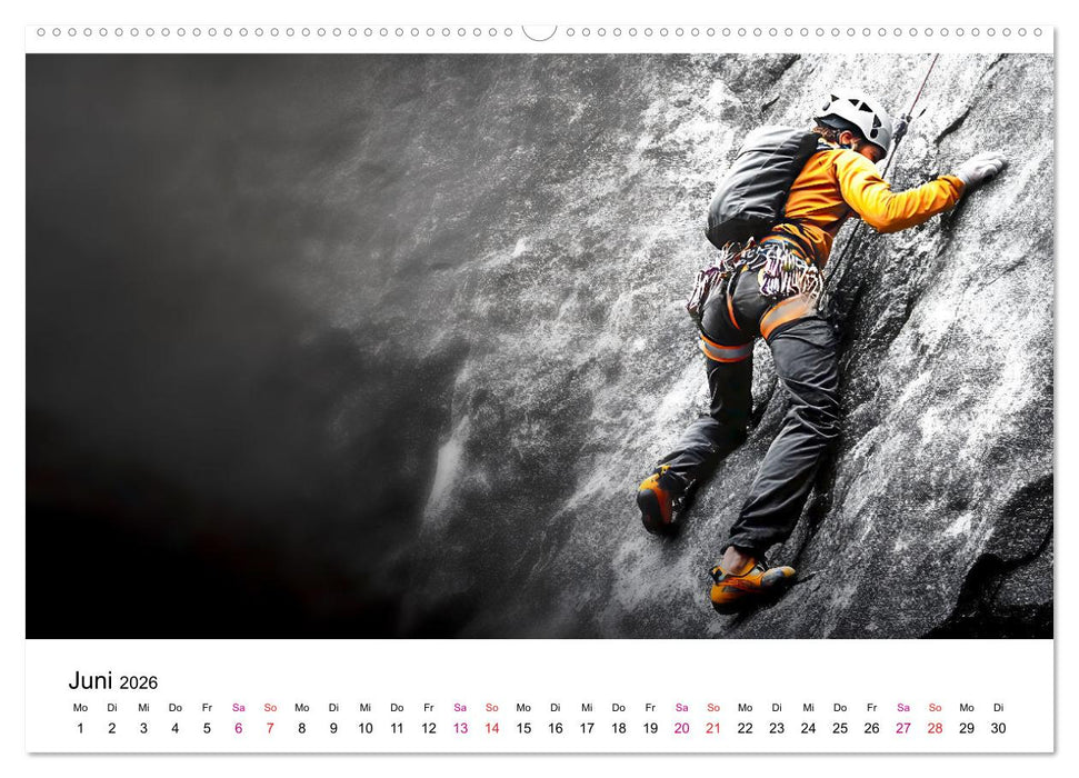 Klettern - die Höhenangst überwinden (CALVENDO Premium Wandkalender 2026)