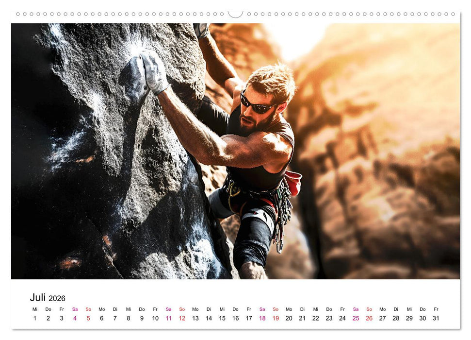 Klettern - die Höhenangst überwinden (CALVENDO Premium Wandkalender 2026)