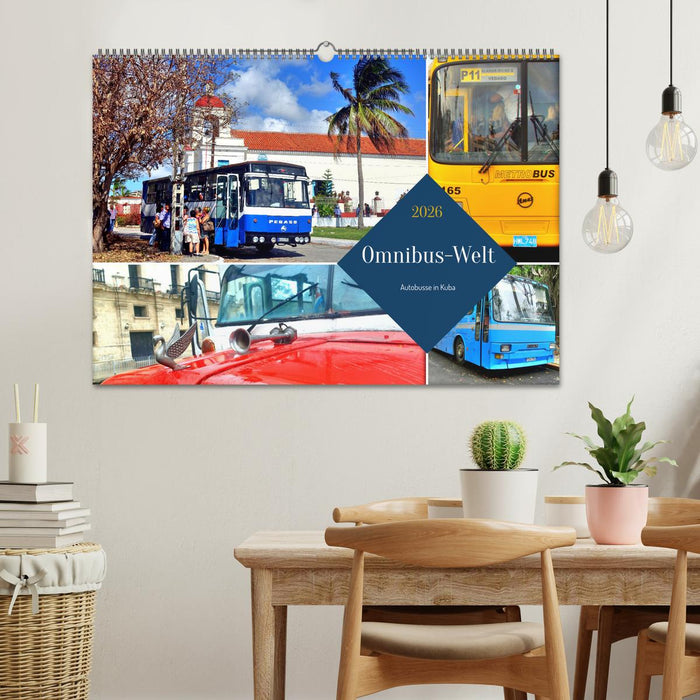 Omnibus-Welt - Autobusse in Kuba (CALVENDO Wandkalender 2026)