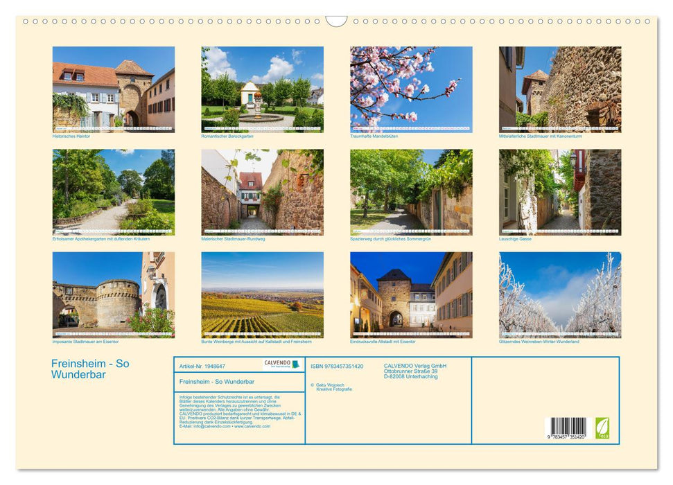 Freinsheim - So Wunderbar (CALVENDO Wandkalender 2026)