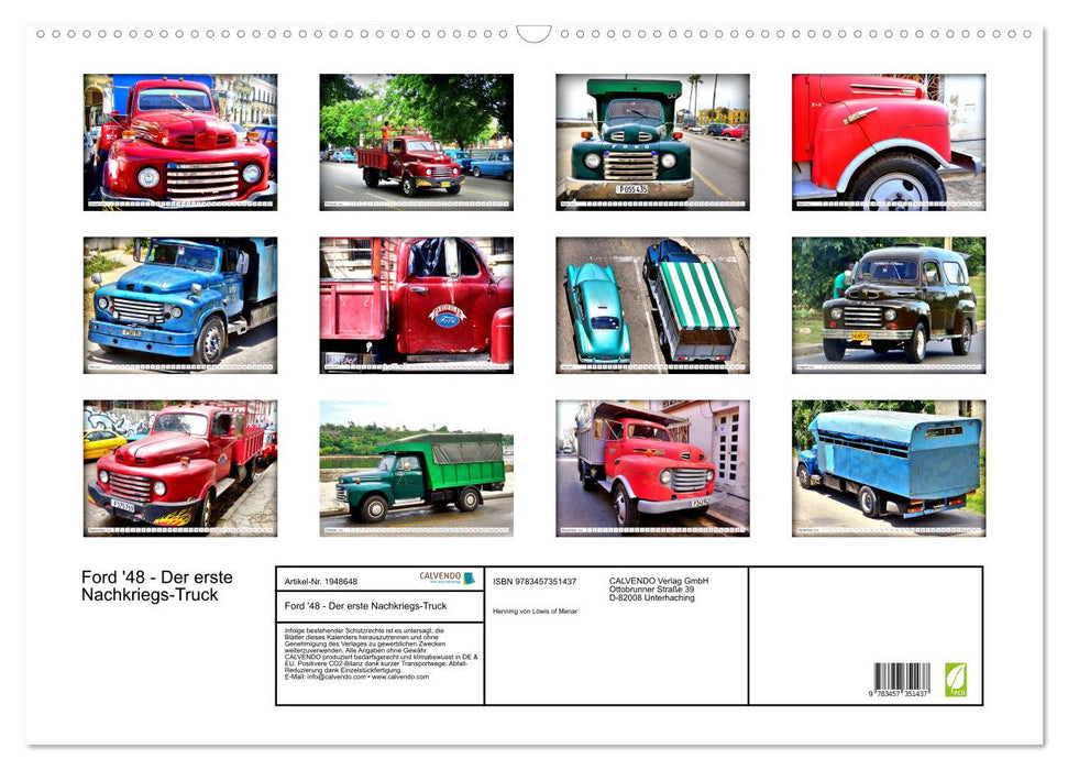 Ford '48 - Der erste Nachkriegs-Truck (CALVENDO Wandkalender 2026)