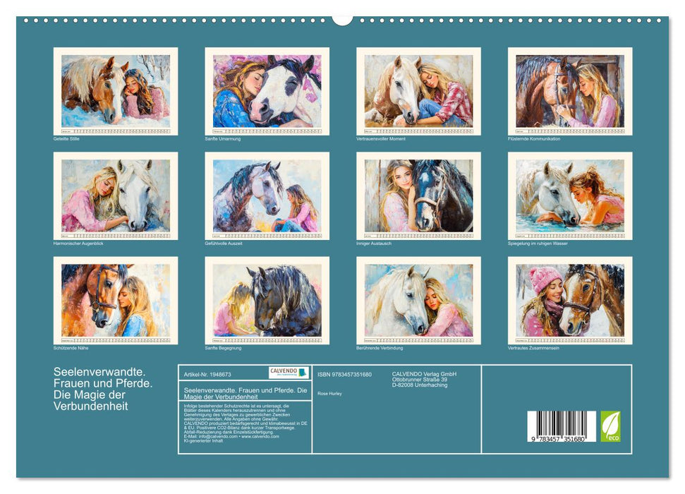 Seelenverwandte. Frauen und Pferde. Die Magie der Verbundenheit (CALVENDO Premium Wandkalender 2026)