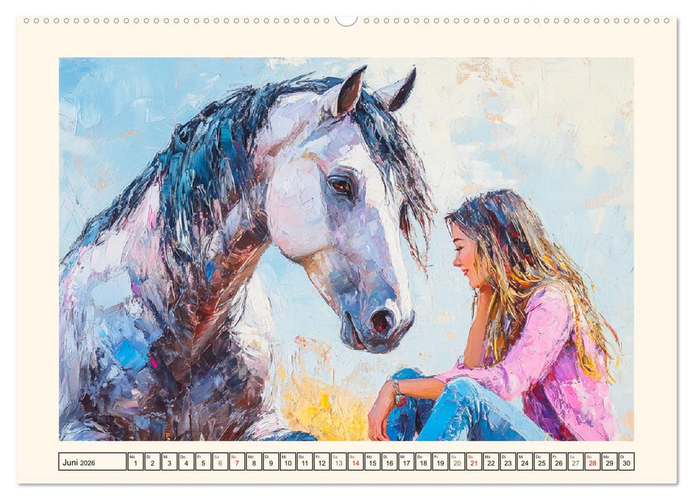 Seelenverwandte. Frauen und Pferde. Die Magie der Verbundenheit (CALVENDO Premium Wandkalender 2026)