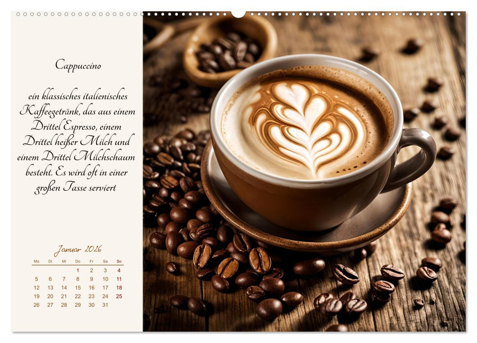 KI - Kaffee und Genuss 12 Monate im Aroma (CALVENDO Premium Wandkalender 2026)