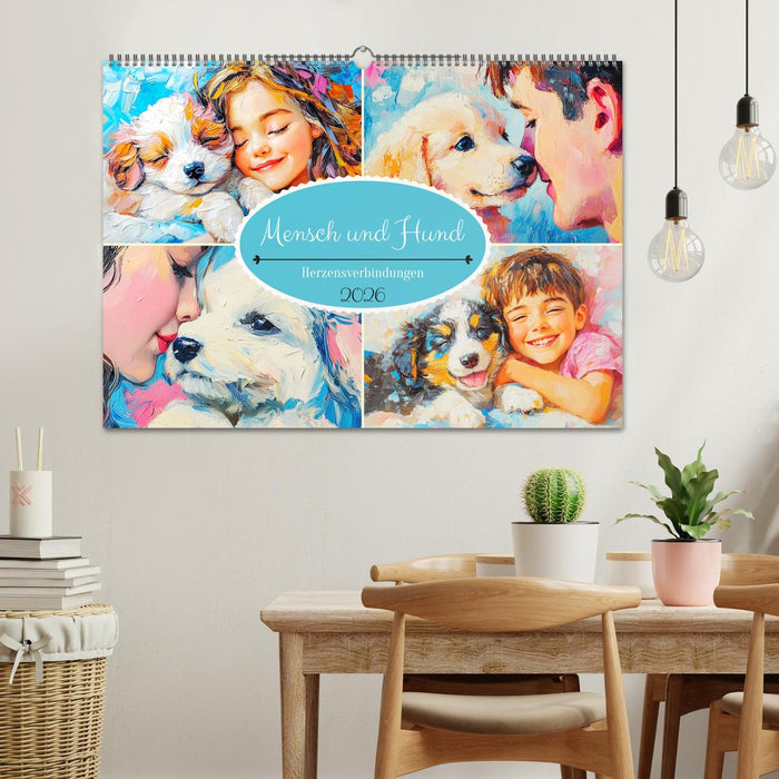 Mensch und Hund. Herzensverbindungen (CALVENDO Wandkalender 2026)