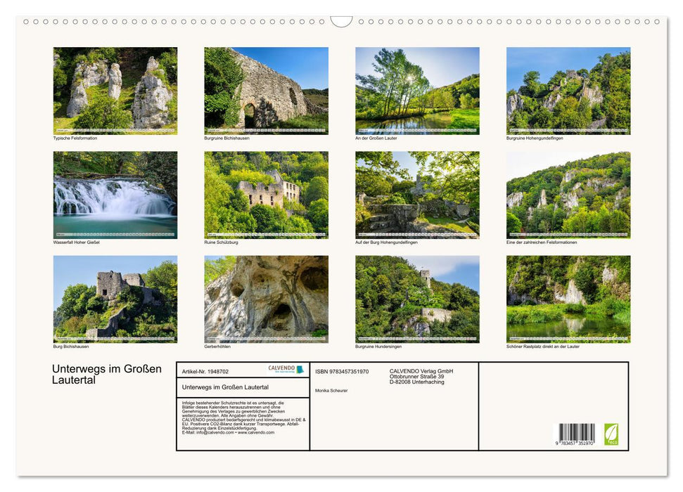 Unterwegs im Großen Lautertal (CALVENDO Wandkalender 2026)