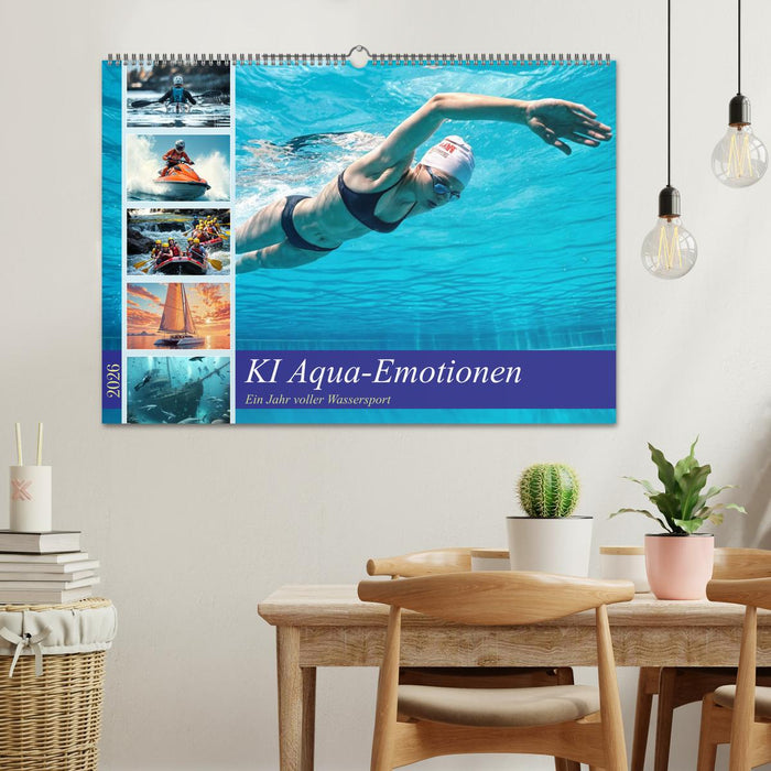 KI Aqua-Emotionen - Ein Jahr voller Wassersport (CALVENDO Wandkalender 2026)