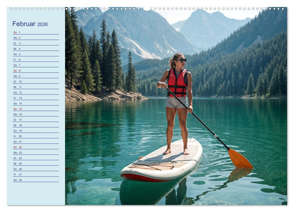 KI Aqua-Emotionen - Ein Jahr voller Wassersport (CALVENDO Wandkalender 2026)