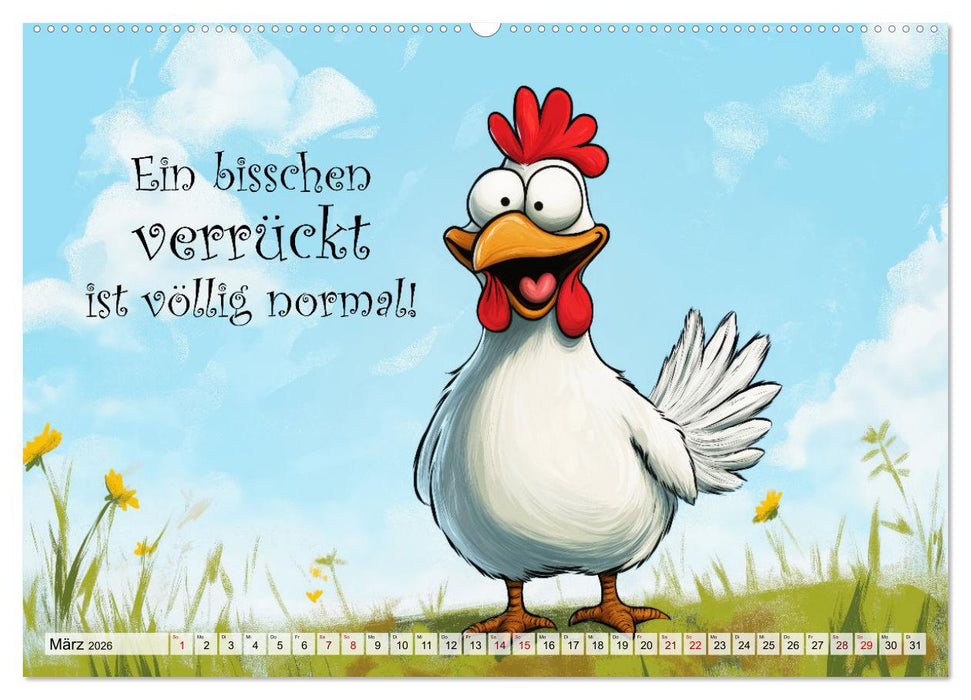 Verrücktes Hühnervolk (CALVENDO Wandkalender 2026)