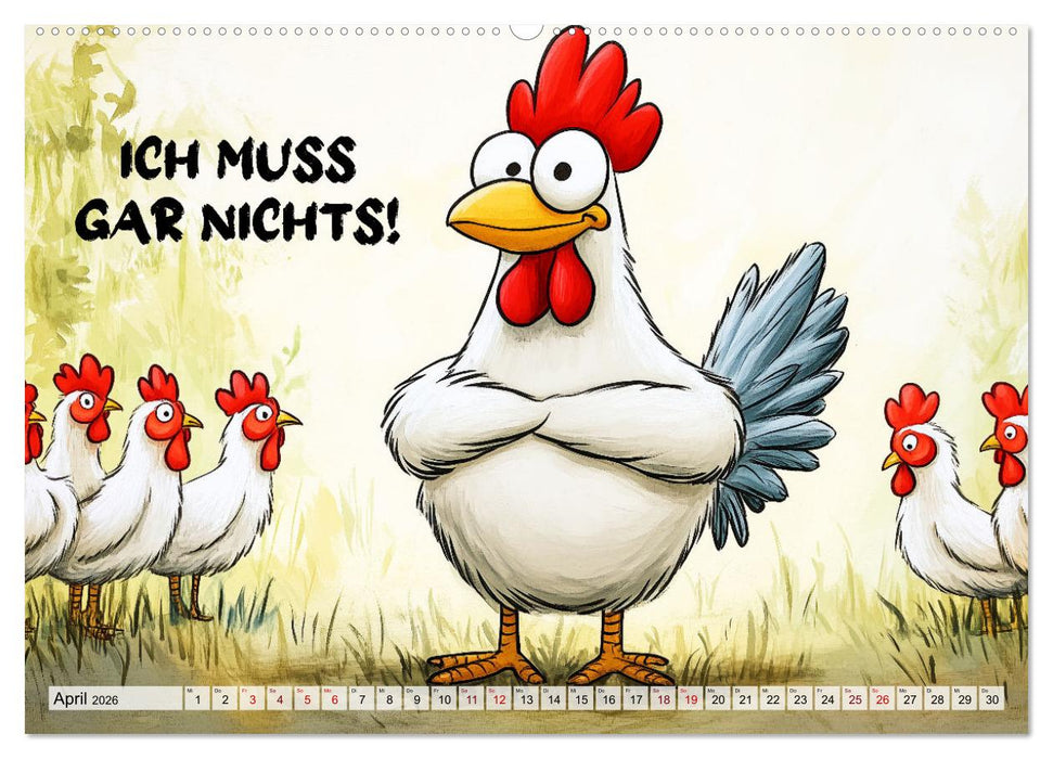 Verrücktes Hühnervolk (CALVENDO Wandkalender 2026)