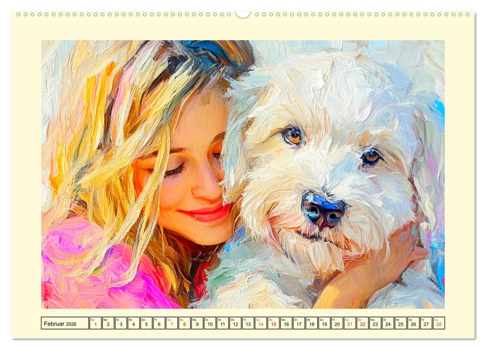 Mensch und Hund. Herzensverbindungen (CALVENDO Premium Wandkalender 2026)