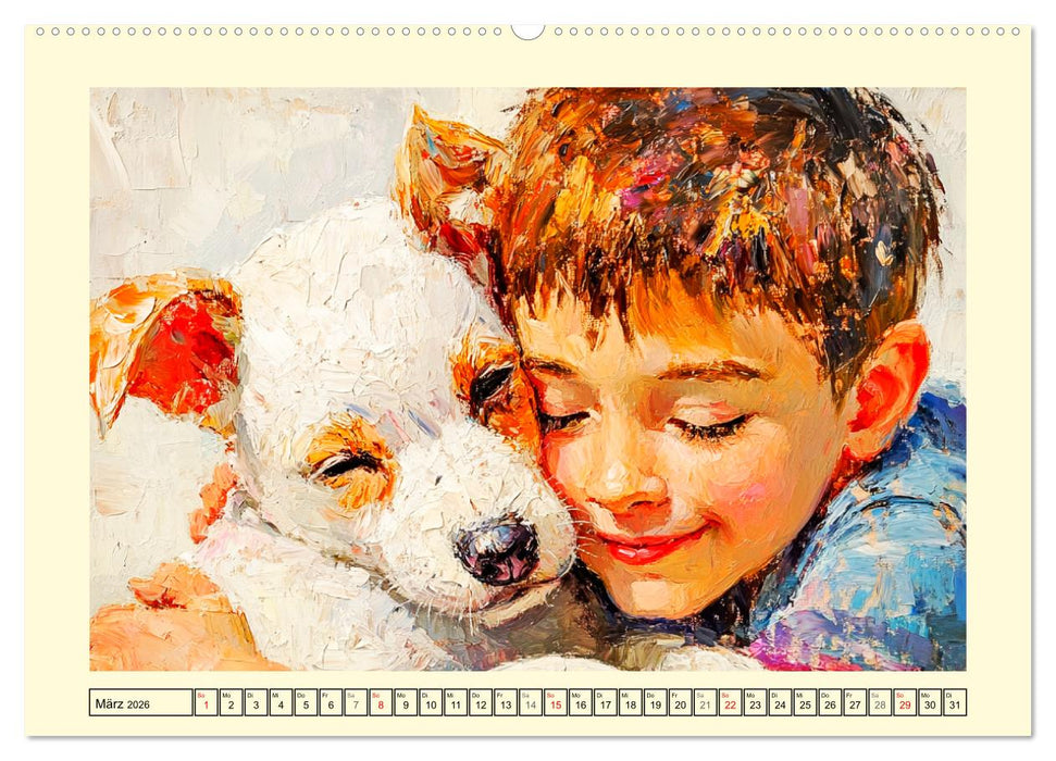 Mensch und Hund. Herzensverbindungen (CALVENDO Premium Wandkalender 2026)