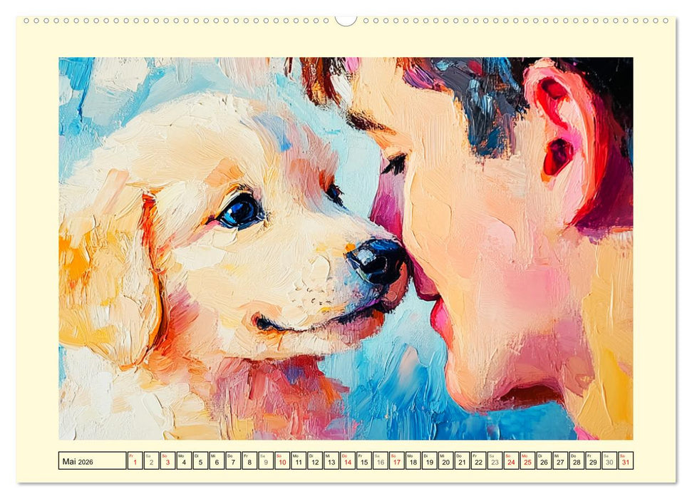 Mensch und Hund. Herzensverbindungen (CALVENDO Premium Wandkalender 2026)