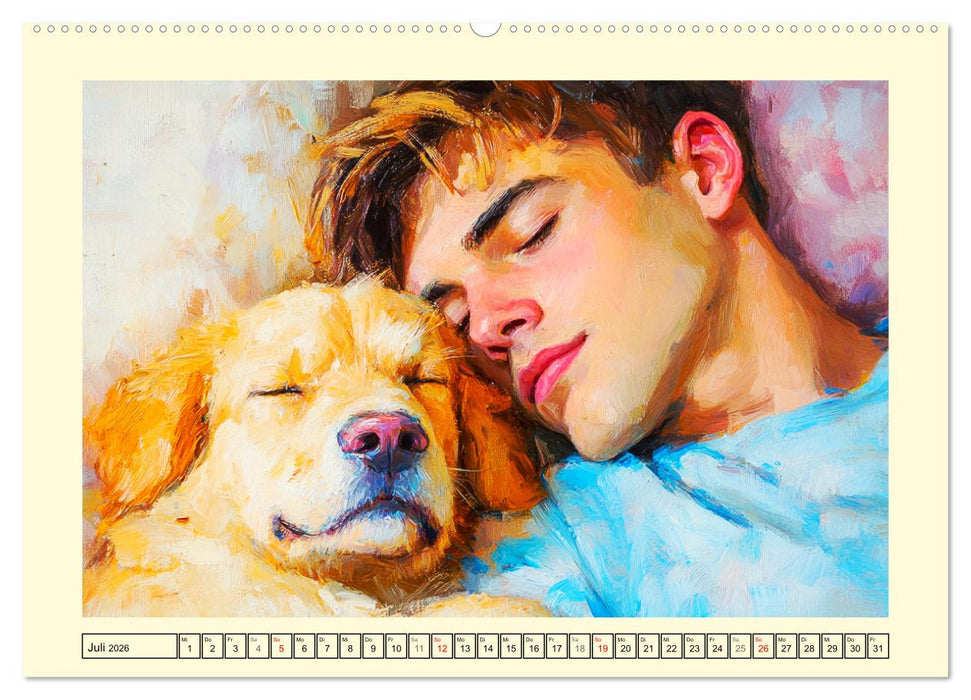 Mensch und Hund. Herzensverbindungen (CALVENDO Premium Wandkalender 2026)