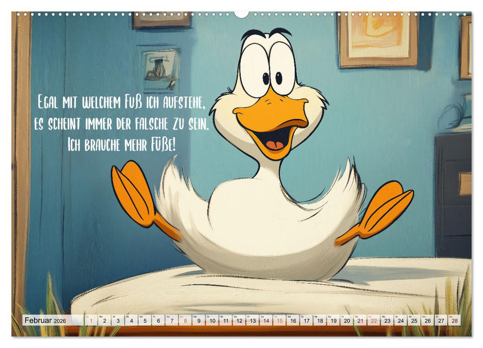 Gans coole Sprüche (CALVENDO Wandkalender 2026)