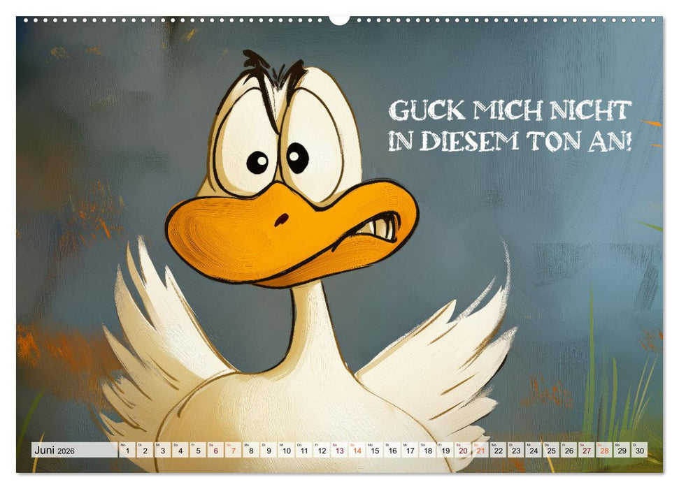 Gans coole Sprüche (CALVENDO Wandkalender 2026)