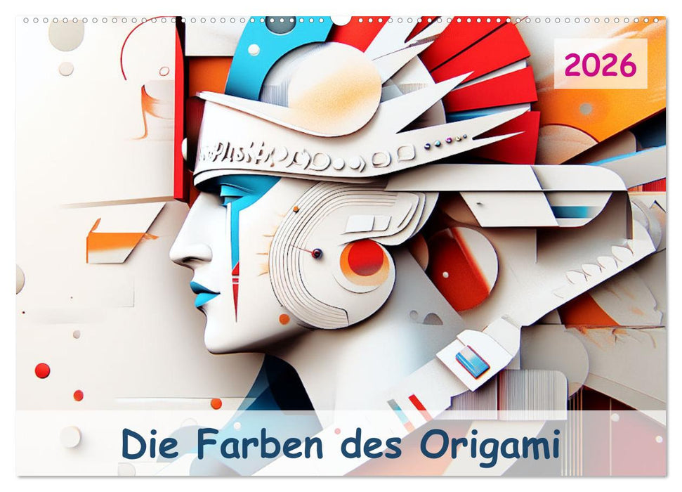 Die Farben des Origami (CALVENDO Wandkalender 2026)