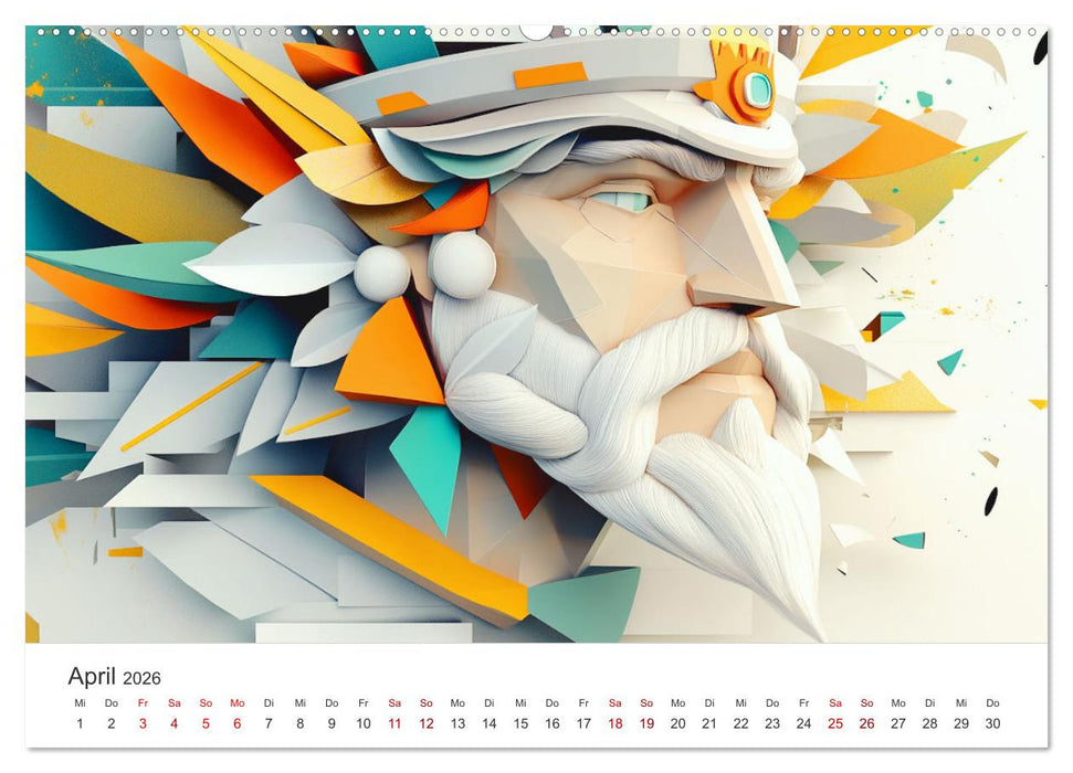 Die Farben des Origami (CALVENDO Wandkalender 2026)