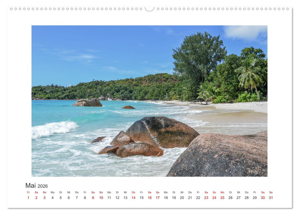 Seychellen - unterwegs mit Julia Hahn (CALVENDO Premium Wandkalender 2026)