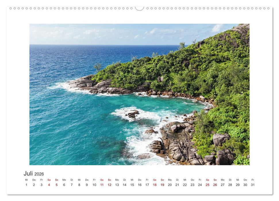 Seychellen - unterwegs mit Julia Hahn (CALVENDO Premium Wandkalender 2026)