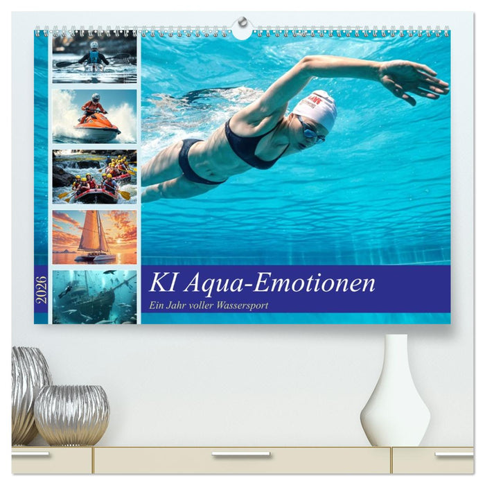 KI Aqua-Emotionen - Ein Jahr voller Wassersport (CALVENDO Premium Wandkalender 2026)