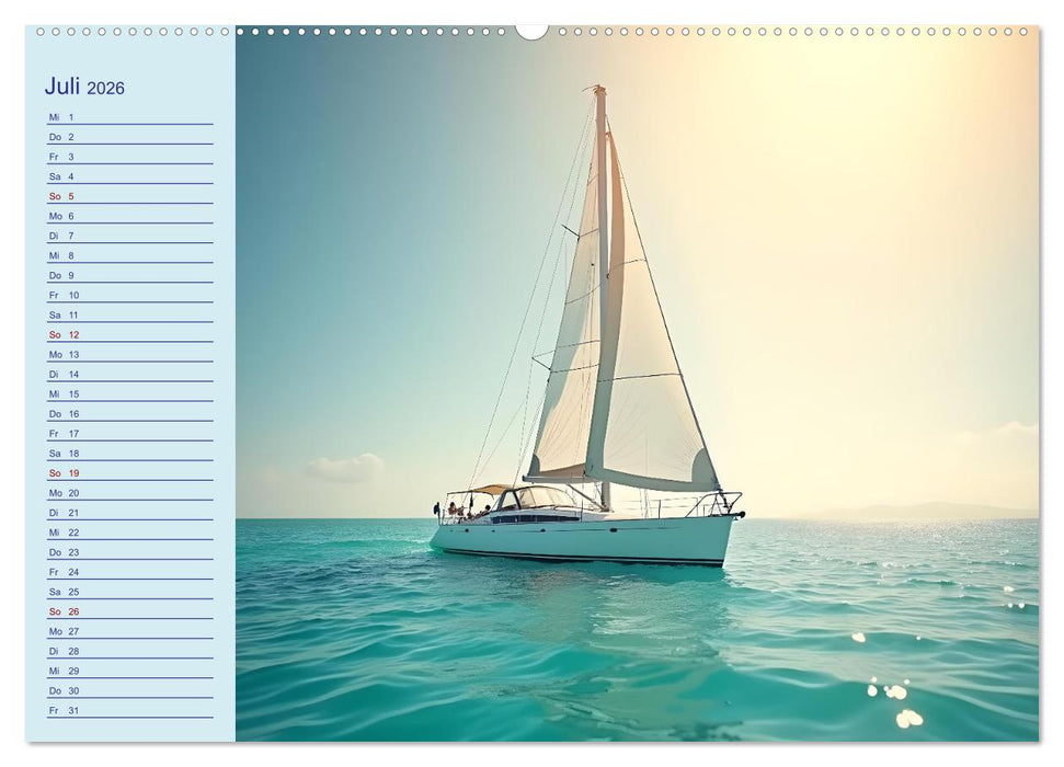 KI Aqua-Emotionen - Ein Jahr voller Wassersport (CALVENDO Premium Wandkalender 2026)