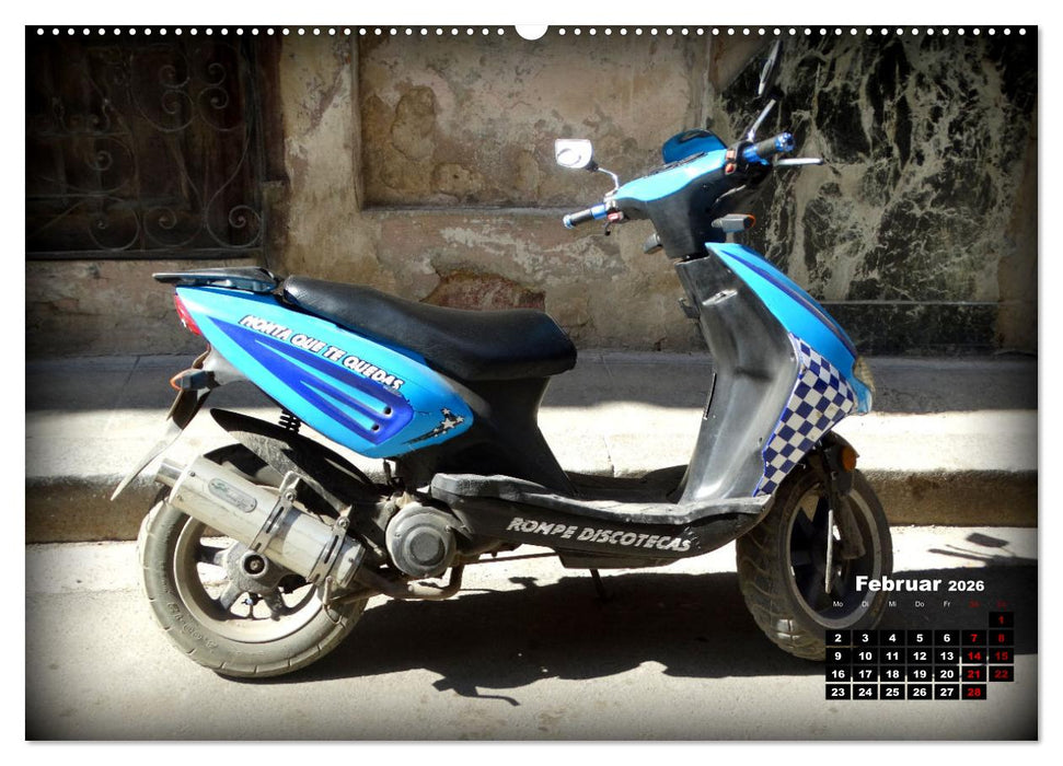 Motorroller - Oldtimer und Youngtimer in Kuba (CALVENDO Wandkalender 2026)