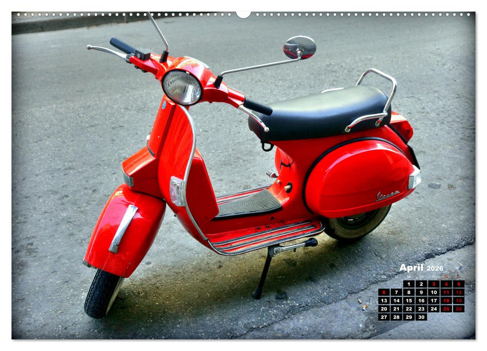 Motorroller - Oldtimer und Youngtimer in Kuba (CALVENDO Wandkalender 2026)