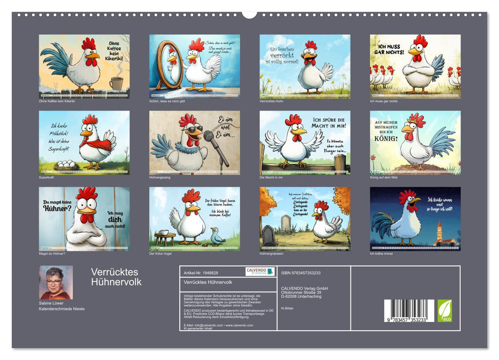 Verrücktes Hühnervolk (CALVENDO Premium Wandkalender 2026)