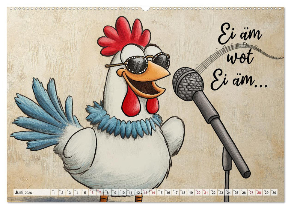 Verrücktes Hühnervolk (CALVENDO Premium Wandkalender 2026)