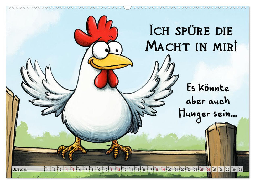 Verrücktes Hühnervolk (CALVENDO Premium Wandkalender 2026)