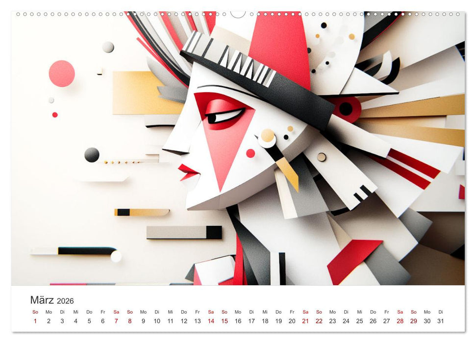 Die Farben des Origami (CALVENDO Premium Wandkalender 2026)