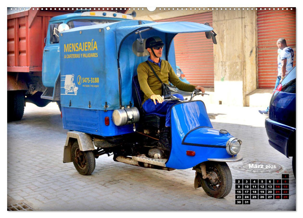 Motorroller - Oldtimer und Youngtimer in Kuba (CALVENDO Premium Wandkalender 2026)