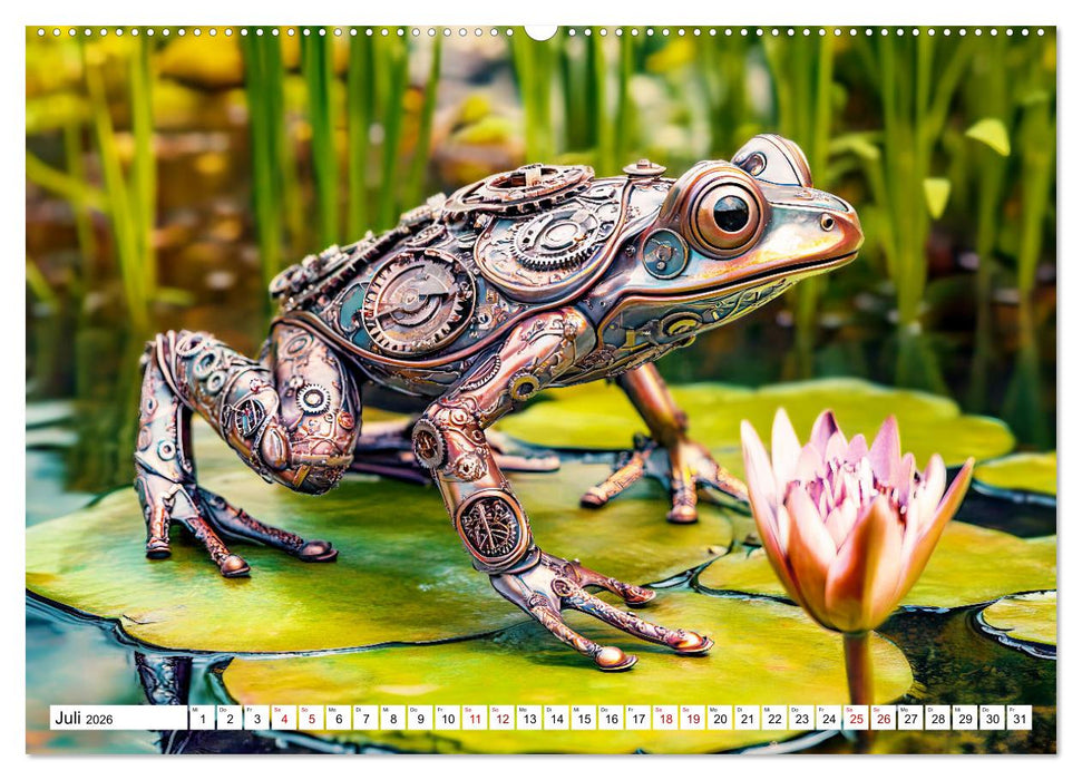 Gartentiere aus Metall - Upcycling-Dekoideen für kreative Gärten (CALVENDO Premium Wandkalender 2026)