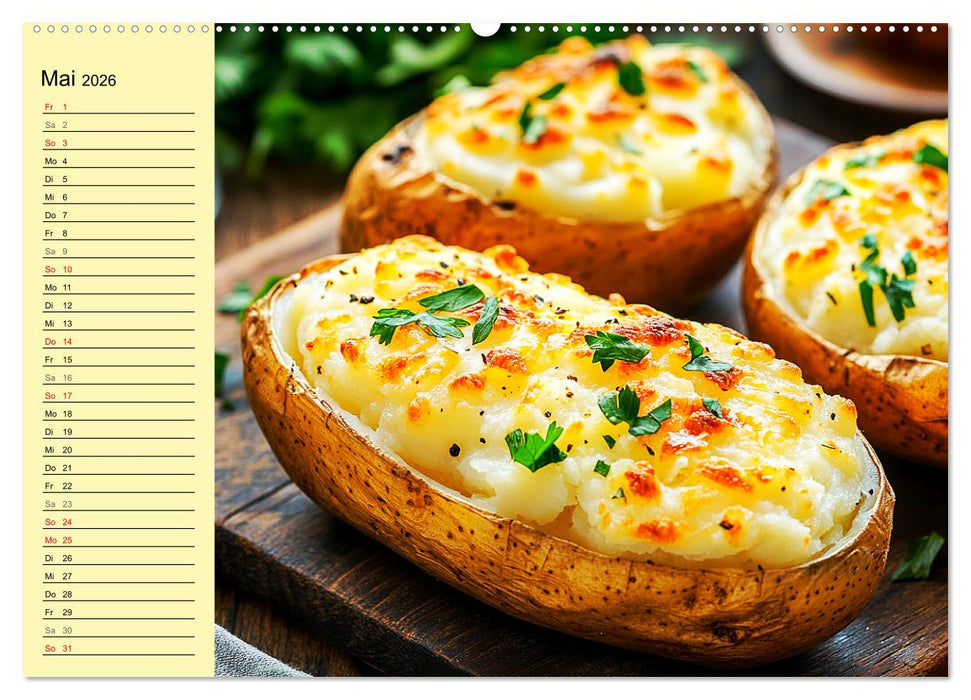 Herzhafte Kartoffeln. Leckeres aus der Super-Knolle (CALVENDO Wandkalender 2026)
