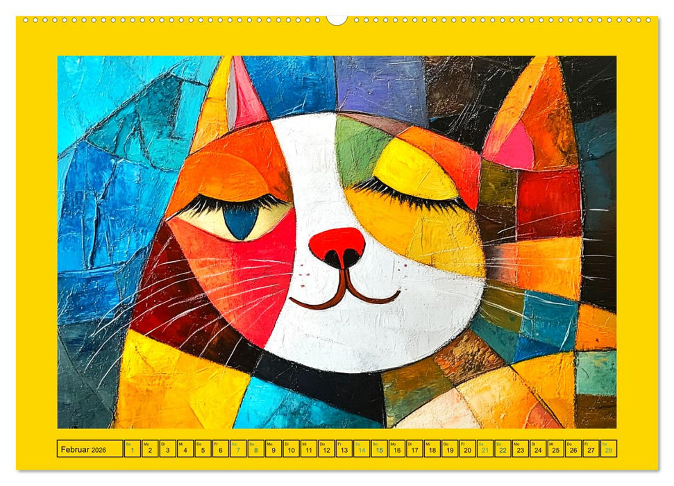 Abstrakte Eleganz. Künstlerische Tiermotive in schönen Farben (CALVENDO Wandkalender 2026)