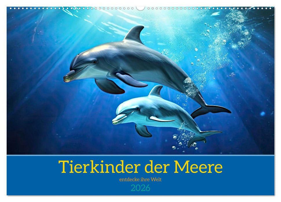 Tierkinder der Meere - entdecke ihre Welt (CALVENDO Wandkalender 2026)