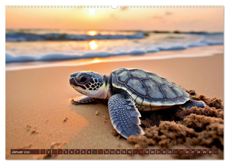 Tierkinder der Meere - entdecke ihre Welt (CALVENDO Wandkalender 2026)